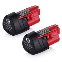 Powerextra 2 Pack 12V 2500mAh Lithium-ion Replacement Battery Compatible with Milwaukee M12 48-11-2411 48-11-2420 48-11-2401 48-11-2402 48-11-2401 12-Volt M12 Cordless Tools