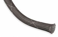 Techflex Expandable Braided Sleeving, I.D.: 2.000", Length: 50 ft., Black Black FRN2.00TB50 - 1 Each