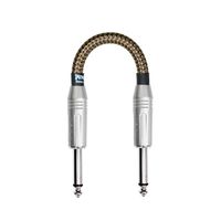 Spectraflex Braided Series Pedal Cable, Dual Straight Plugs, 9 Inch, Tweed