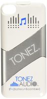 Tonez Audio Corp. Battery and Boombox with Rechargeable External Battery, Amplified Speaker and Protective Case for iPhone 4/4S (White)