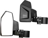 Bevel Engineering Rear View Side Mirror Kit for UTV (2 Pack) Fits 1.6" - 2" Roll Cage Bar Break Away and Adjustable - High Impact Shatter Proof Tempered Glass (Driver and Passenger Side)