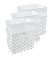 Clean Cubes 13 Gallon Disposable Trash Cans & Recycling Bins, 3 Pack (Trellis)