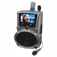 Karaoke USA GF757 50 Watt Bluetooth DVD CD+G MP3+G Karaoke System with 7-Inch TFT Color Screen and Record Function