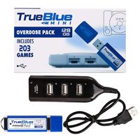 Petforu True Blue Mini Overdose Pack USB Stick Plug and Play for PlayStation Classic (128GB, 203 Games)