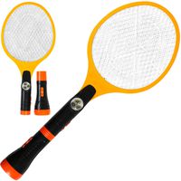 Creatov Electric Fly Swatter Racket Zapper - Mosquito Bug Fly Electric Killer with Rechargeable Battery Fly Swatter Electric Tennis Racket Insects Zappers