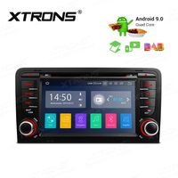 XTRONS Android 9.0 Car Stereo Radio DVD Player GPS Navigator 7 Inch Touch Display Double Din Head Unit Supports WiFi Bluetooth 5.0 Backup Camera DVR OBD TPMS Full RCA Output for Audi A3 S3 RS3