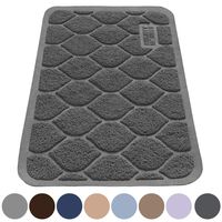 MIGHTY MONKEY Premium Cat Litter Trapping Mats, Phthalate Free, Best Scatter Control, Jumbo XL Sizes, 24x17 inches Mat Traps Litter, Easy to Clean, Soft on Kitty Paws, Graphite