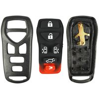 qualitykeylessplus Replacement Keyless Entry 6 Button Case and Pad for Nissan FCC ID KBRASTU51