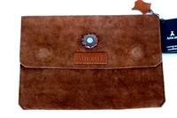 Affilare Genuine Split Leather 13" x 9" x 0.25" Laptop Sleeve Tan 12SL001C