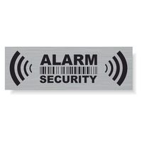 20 x Security Alarm Warning Sign Stickers - for Internal and External use - Protection for Home, car. - Weatherproof - Size: 2,9 x 1 in -"Alarm Security"
