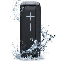 Portable Bluetooth Speakers,TWS Dual Pairing Waterproof Speakers with 360 Enhanced Bass, Wireless Outdoor Speaker HD Surround Stereo Sound with SD Card Slot for Riding, Hiking,Party(Black)