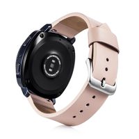 Bands for Galaxy Active Watch 40mm - Premium Genuine Leather Straps with Stainless Steel Buckle for Womens, Nude