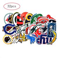 32pcs Football NFL New England Patriots Philadelphia Eagles Badge Laptop Stickers Soccer Star Stickers Computer Car Skateboard Motorcycle Bicycle Luggage Guitar Bike Decal