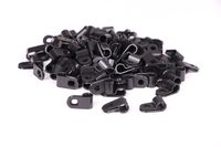 Shapenty Black Nylon Screw Mounting R Type Cable Clamp Fastener Plastic Wires Cord Clip Fixer Holder Organizer for 1/4 Inch /6.35mm Diameter Wire Rope Tube Management, 100Pieces/Box