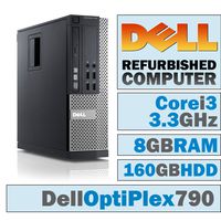 Dell OptiPlex 790 SFF/Core i3-2120 @ 3.3 GHz/8GB DDR3/160GB HDD/DVD-RW/WINDOWS 10 PRO 64 BIT