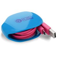 Smart Pulley Automatic Cable Winder For USB Cables| Retractable Cable Organizer |Portable Cord Winder Small No More Tangled Cords (Large, Blue)