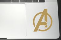 Avengers Vinyl Sticker Decals for Car Bumper Window MacBook pro Laptop iPad iPhone (7" x 6.1", Gold)
