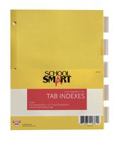 School Smart Insertable Tab Indexes - 5-Tab Clear