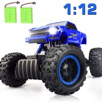 DOUBLE E Remote Control Trucks Monster RC Car 1:12 Scale Off Road Vehicle2.4Ghz Radio Remote Control Car 4WD High Speed Racing All Terrain Climbing Car Gift for Boys Girls Kids