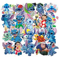 Lilo & Stitch Laptop Stickers Waterproof Computer Skateboard Pad MacBook Car Snowboard Bicycle Luggage Decal 55pcs Pack