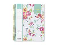 Day Designer for Blue Sky 2018-2019 Academic Year Weekly & Monthly Planner, Flexible Cover, Twin-Wire Binding, 8.5" x 11", Peyton White Design