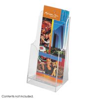 Safco Products 5637CL Acrylic Single Pocket Pamphlet Display, Clear