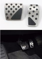 FMtoppeak 2 Pcs Automatic Transmission Stainless Steel Gas & Brake Pedal Kit 2014 UP Jeep Renegade