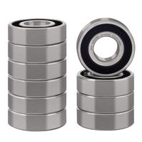 XiKe 10 Pcs 6203-2RS Double Rubber Seal Bearings 17x40x12mm, Pre-Lubricated and Stable Performance and Cost Effective, Deep Groove Ball Bearings.