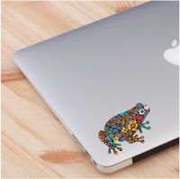 Frog Flower Stained Glass Theme Skin Laptop Sticker Quote Laptop Decals Computer Vinyl Sticker (2 in a Pack)