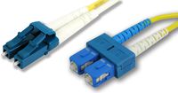 Lynn Electronics LCSCDUPSM-30M LC-SC 9/125 Duplex Single-Mode Fiber Optic Patch Cable, 30-Meter, Yellow