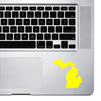 StickAny Palm Series Michigan MI Sticker for Macbook Pro, Chromebook, and Laptops (Yellow)