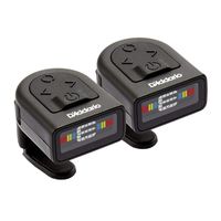 D'Addario NS Micro Clip-On Tuner, 2-Pack- Highly Precise, Easy to Read, Clip-On Tuner for Guitar, Mandolin, Bass and More with a Compact Low-Profile Design