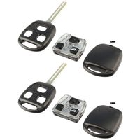 Key Fob Keyless Entry Remote Shell Case & Pad fits Lexus ES300 ES330 GS300 GS400 GS430 IS300 LS400 LS430 SC430, Set of 2