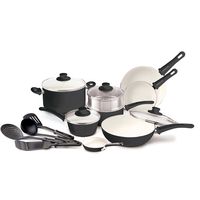 GreenLife Soft Grip 16pc Ceramic Non-Stick Cookware Set, Black - CC001021-001