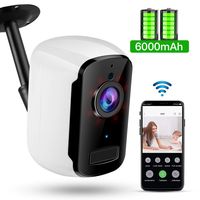 WiFi Battery Powered Camera, TOMLOV 32GB 1080P Wireless Home Security Camera with Night Vision, Two-Way Audio,6000mAh Battery, App Remote, Motion Detection, IP65 Waterproof for Indoor, Outdoor Eaves