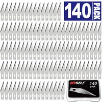 140 PCS Exacto Knife Blades, High Carbon Steel #11 Refill Exacto Art Blades Cutting Tool with Storage Case for Craft, Hobby, Scrapbooking, Stencil