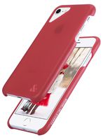 Amber & Ash Ultra Slim iPhone Case - Dual Layer, Anti-Shock Protective Cover - Minimal and Semi-Transparent with Bold Colors - Fits iPhone 7 & iPhone 8 [Rouge Red]