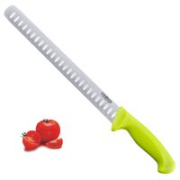 Cook N Home 11" Granton Edge Slicing Knife Roast/Fish Slicer, Green