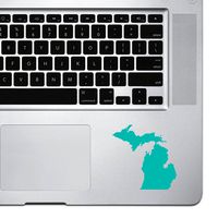 StickAny Palm Series Michigan MI Sticker for MacBook Pro, Chromebook, and Laptops (Turquoise)