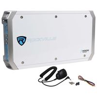 Rockville RXM-F4 Marine 4 Channel Amplifier 2400 Watt/1200w RMS+PA Microphone
