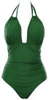 B2prity Women One Piece Swimsuit Tummy Control Swimwear V Neck Bathing Suit