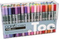 Copic Premium Artist Markers - 72 color Set A - Intermediate Level