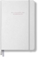 Minimalism Art, Premium Edition Notebook Journal, Medium A5 5.8 x 8.3 inches, Squared Grid Page, Hard Cover, 234 Numbered Pages, Gusseted Pocket, Ribbon Bookmark, Ink-Proof Paper 120gsm (White)