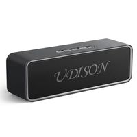 UDISON Wireless Bluetooth 5.0 Speakers, Outdoor Portable Stereo Speaker with 10W Rich Bass, 164-328 ft, 12-Hour Playtime, Built-In Mic Handsfree, USB Port &Tf Card Slot for iPhone, Samsung, Echo Dot(Gray)