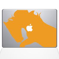 The Decal Guru 0156-MAC-15X-SY War Horse Decal Vinyl Sticker, 15" MacBook Pro (2016 and Newer), Yellow