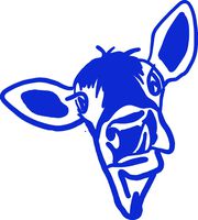 hBARSCI Calf Vinyl Decal - 5 Inches - for Cars, Trucks, Windows, Laptops, Tablets, Outdoor-Grade 2.5mil Thick Vinyl - Royal Blue