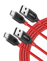 USB Type C Cable, Anker [2-Pack 6ft] Powerline+ USB-C to USB-A, Double-Braided Nylon Fast Charging Cable, for Samsung Galaxy S10/ S9 / S9+ / S8 / S8+, Sony XZ, LG V20 / G5 / G6, Xiaomi 5 and More