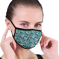 Ghhpws Hibiscus And Palm Tree Women & Men Reusable Earloop Half Face Mouth Mask For Pollen Smog Dust
