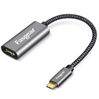 Fasgear HDMI to USB C Adapter (4K@60Hz), 1 Pack USB Type-C to HDMI Cable [Thunderbolt 3] Compatible with MacBook Pro 2018/ Pro 2017/ Air 2018, iPad Pro 2018, Galaxy S10/ S9, Surface Book 2 and More