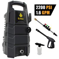 EDOU 2200 Max PSI 1.6 GPM Electric Pressure Washer,Including Power Washer Gun,Nozzles,High Pressure Hose